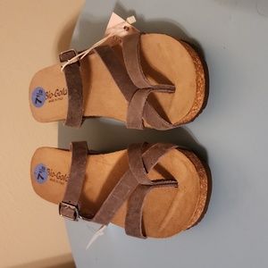 Bio-Gold Grey wedge sandal